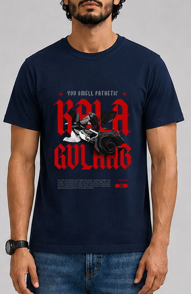 Kala Gulaab Male Round Neck Half Sleeve T-Shirt