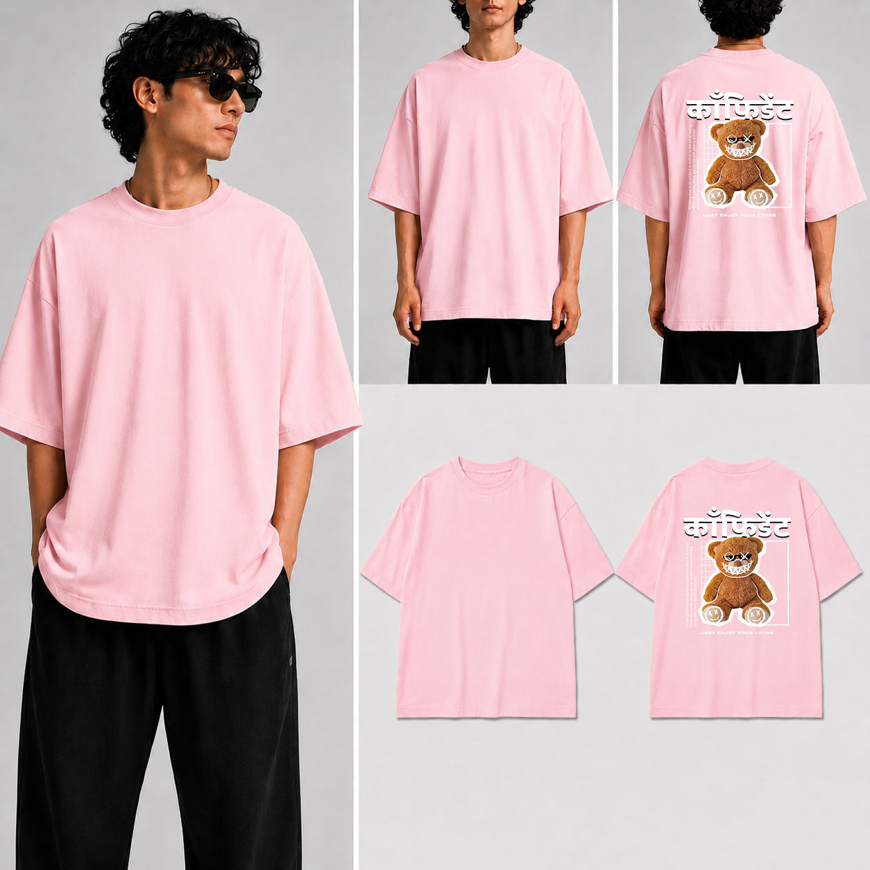 कॉंफिडेंट Unisex Oversized Standard T-Shirt for man & women