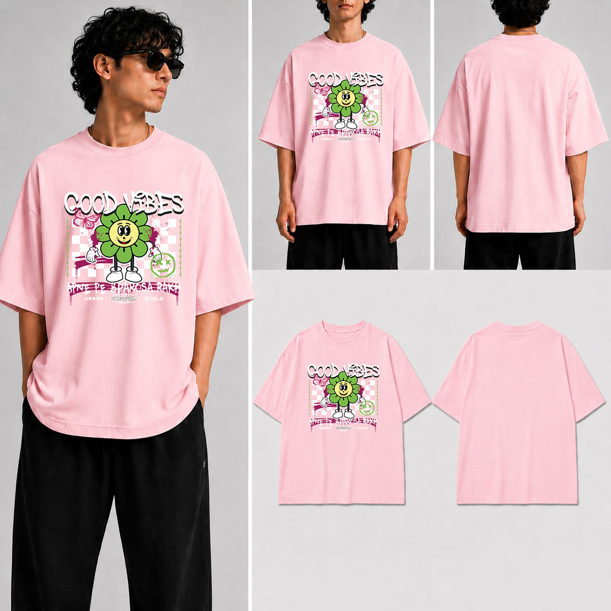 Good Vibes Unisex Oversized Standard T-Shirt for man & women