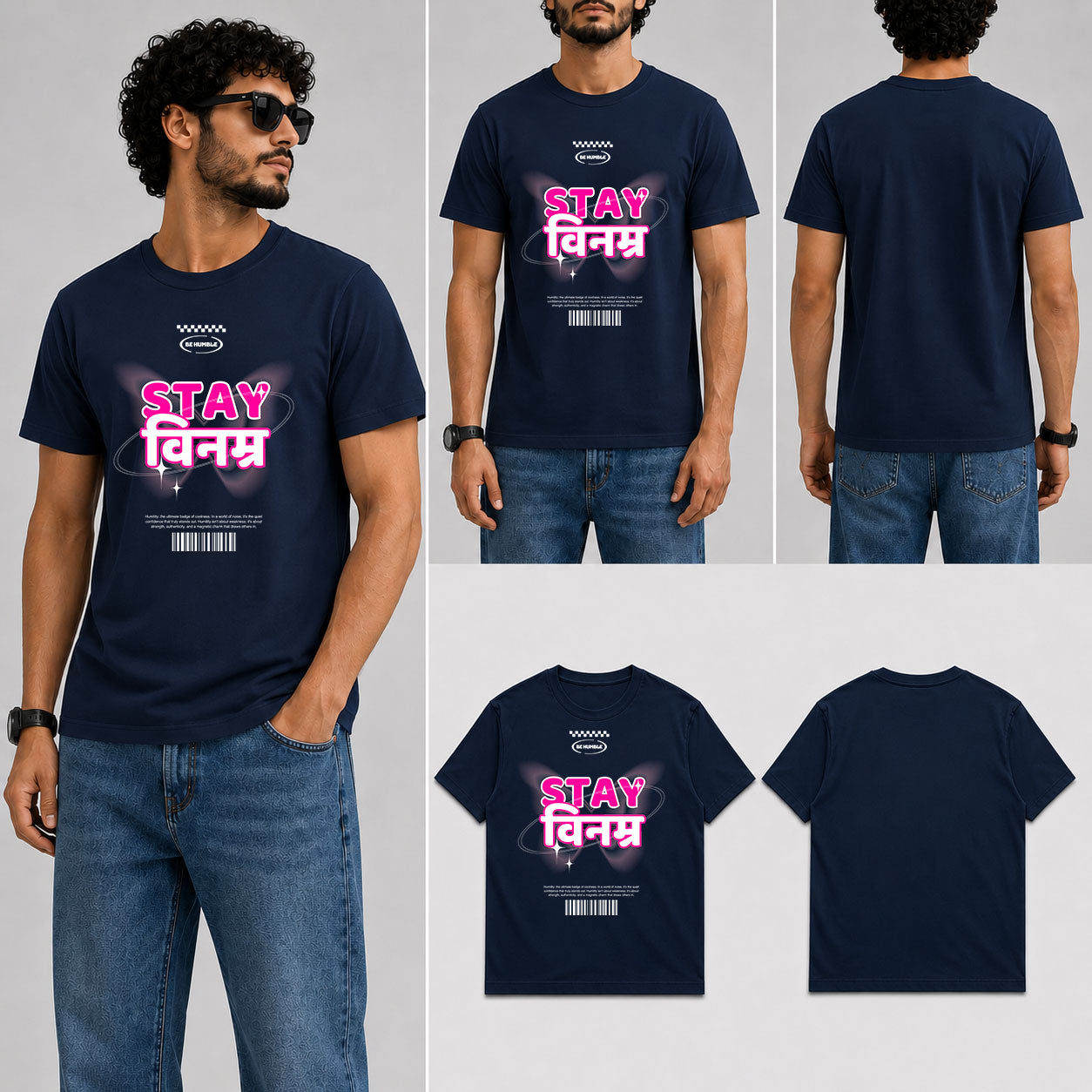 stay binamra Male Round Neck Half Sleeve T-Shirt