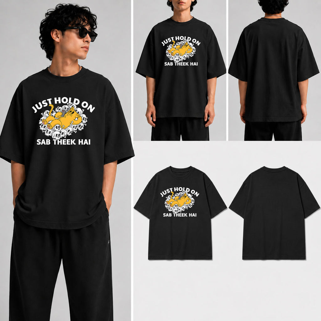 Just Hold On Unisex Oversized Standard T-Shirt for man & women