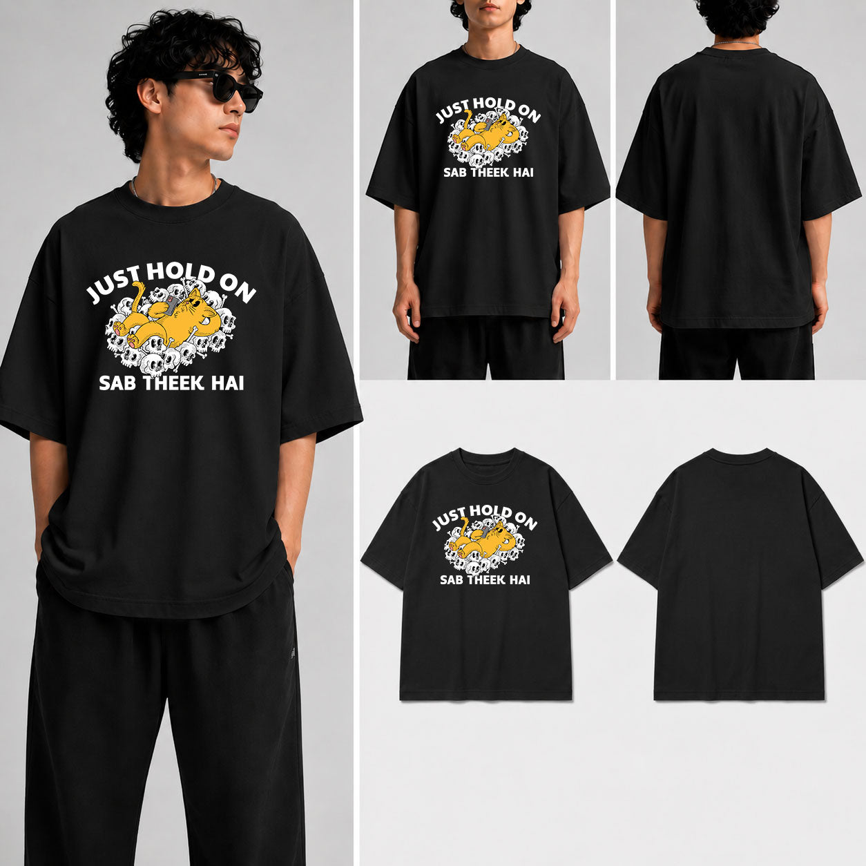 Just Hold On Unisex Oversized Standard T-Shirt for man & women