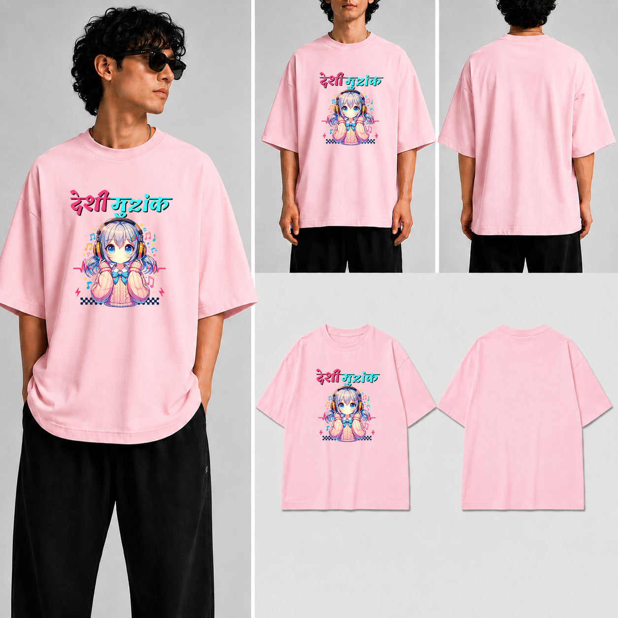 DESHI MUZIK Unisex Oversized Standard T-Shirt for man & women