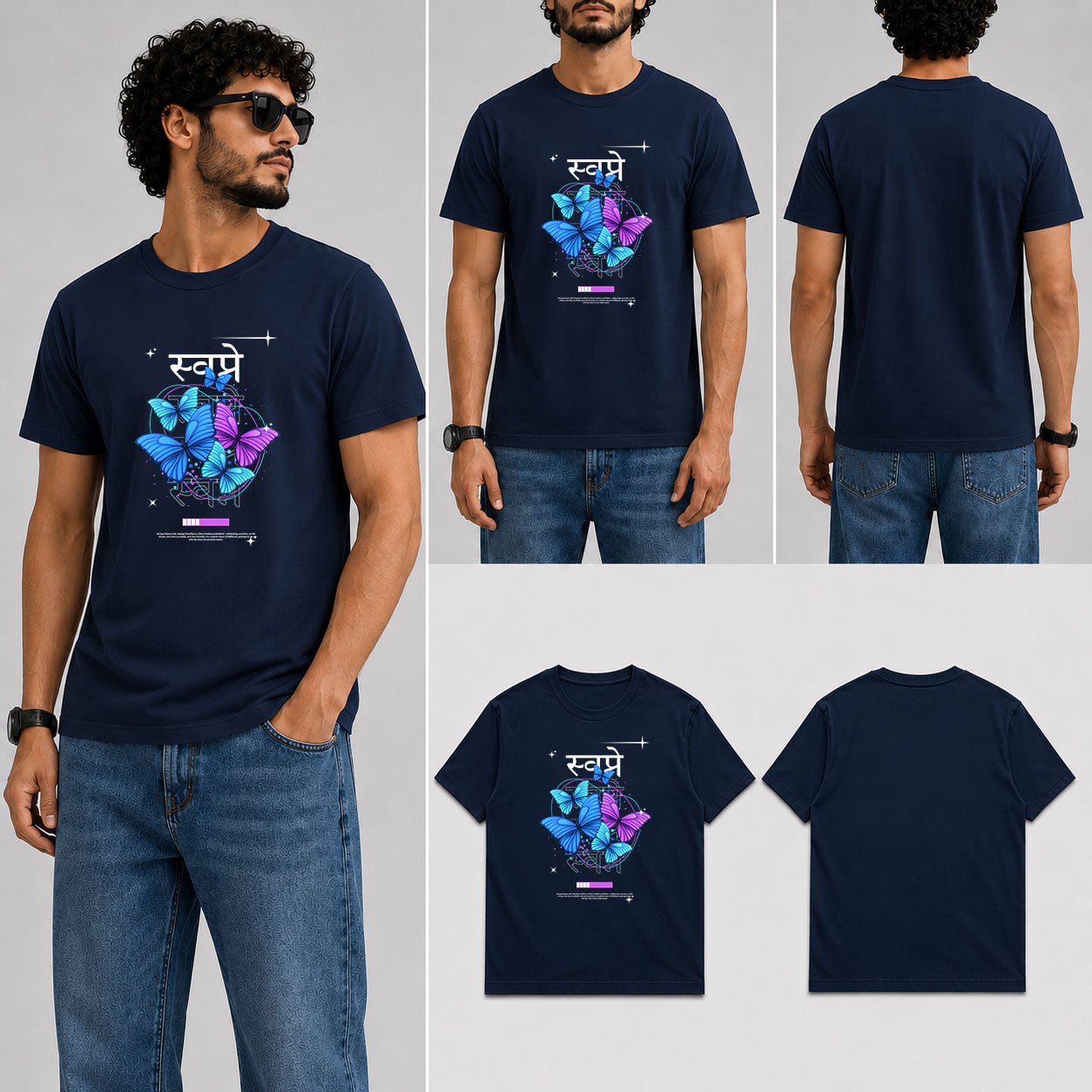 Sapney Male Round Neck Half Sleeve T-Shirt