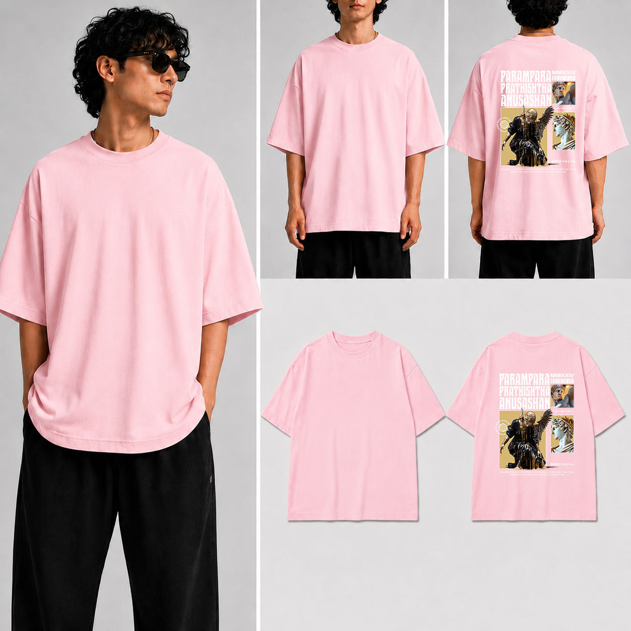 Parampara, Prathishtha, Anushan  Unisex Oversized Standard T-Shirt for man & women
