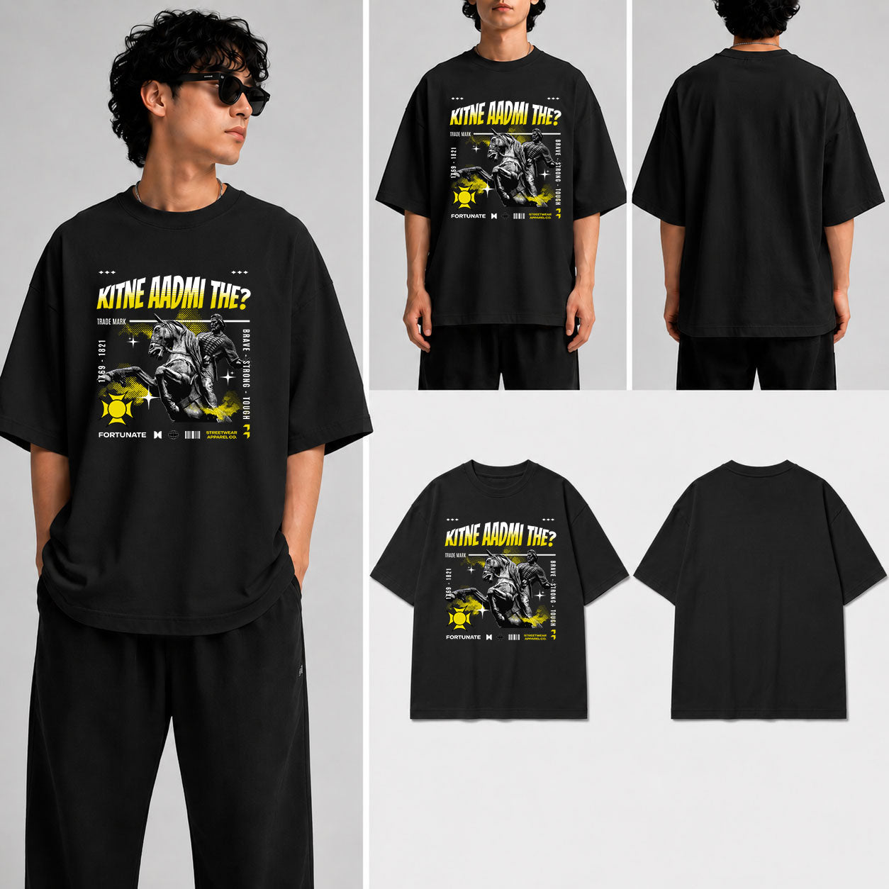 Kitne Aadmi The Unisex Oversized Standard T-Shirt for man & women