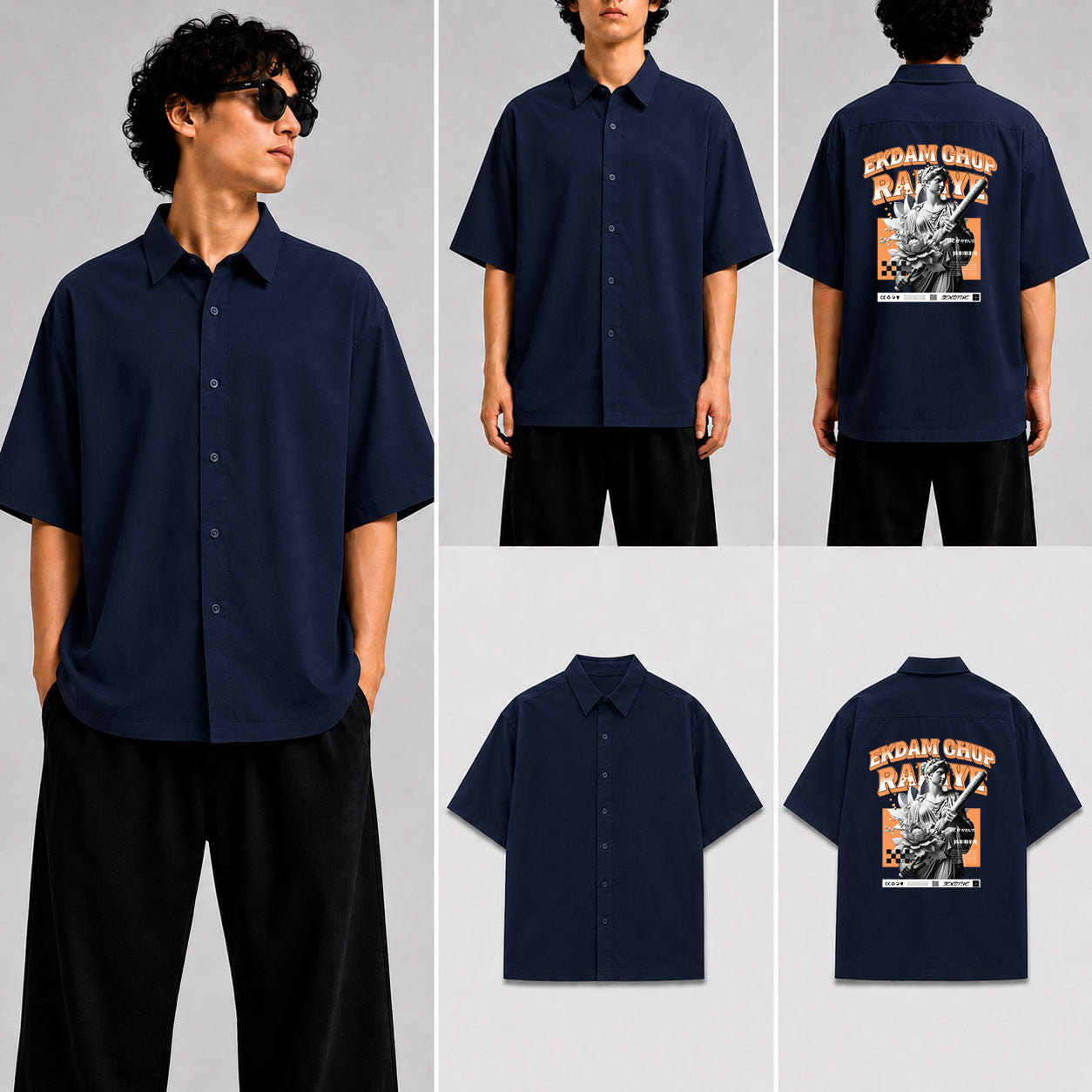 Ekdam ChuP Rahiye Unisex Oversized Shirt for man & women