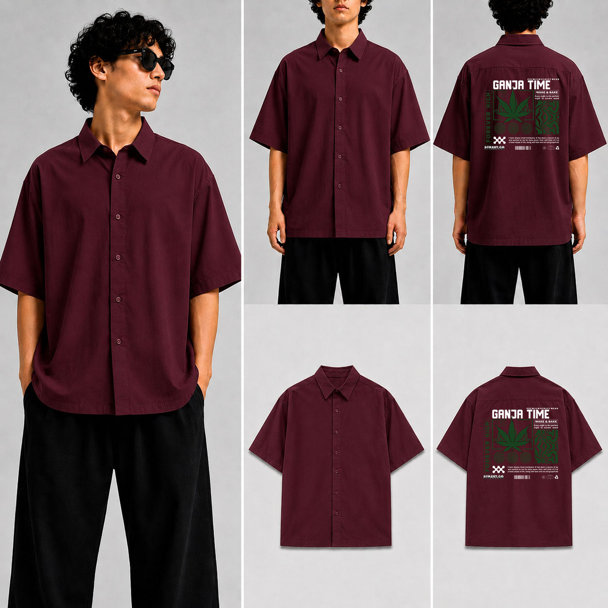 Ganja Time Unisex Oversized Shirt for man & women