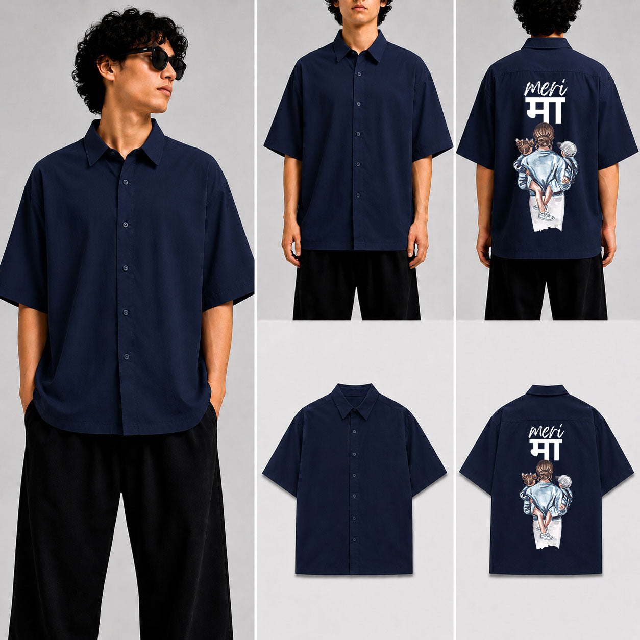 meri maa Unisex Oversized Shirt for man & women