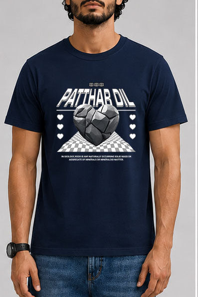 Patthar Dil Male Round Neck Half Sleeve T-Shirt