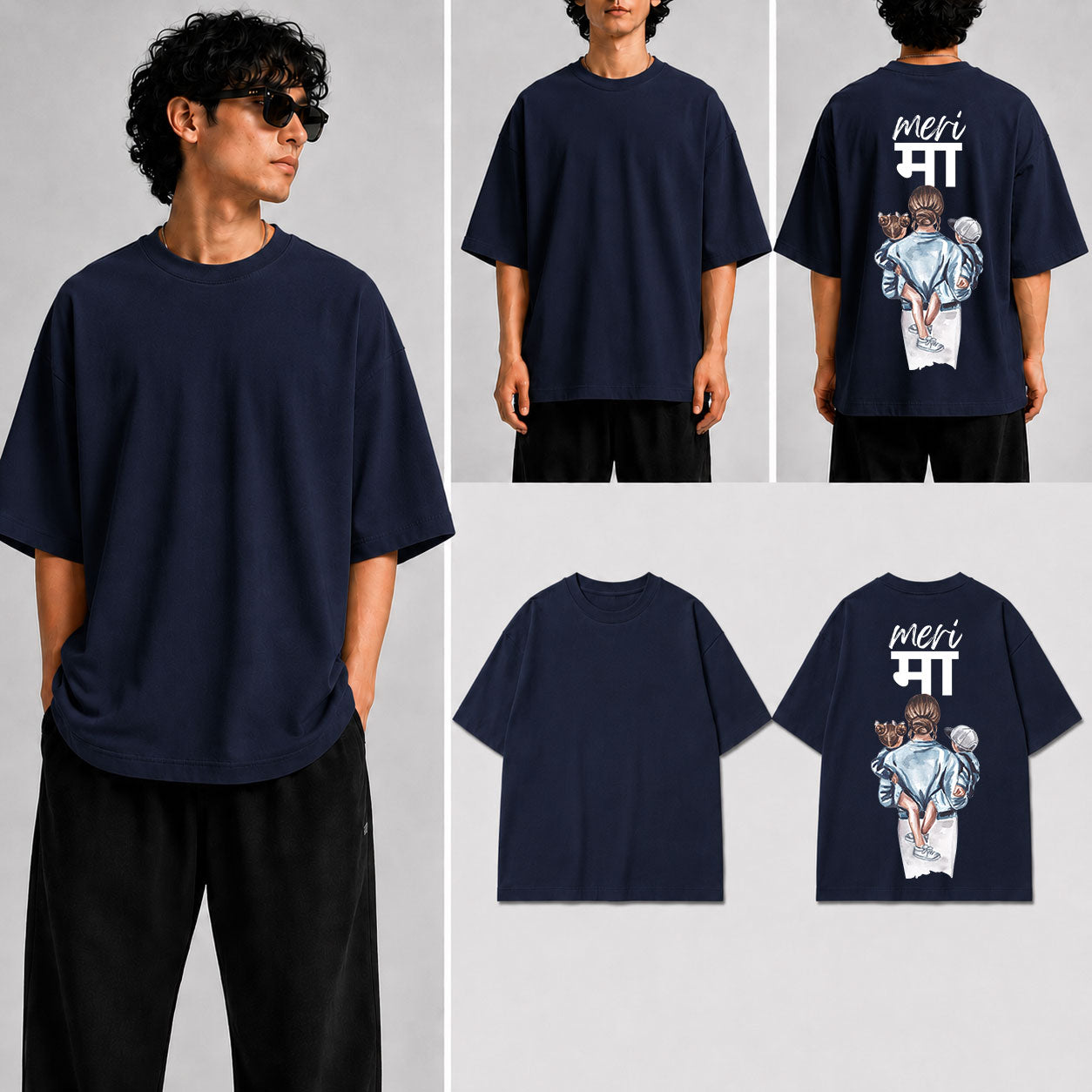 meri maa Unisex Oversized Standard T-Shirt for man & women