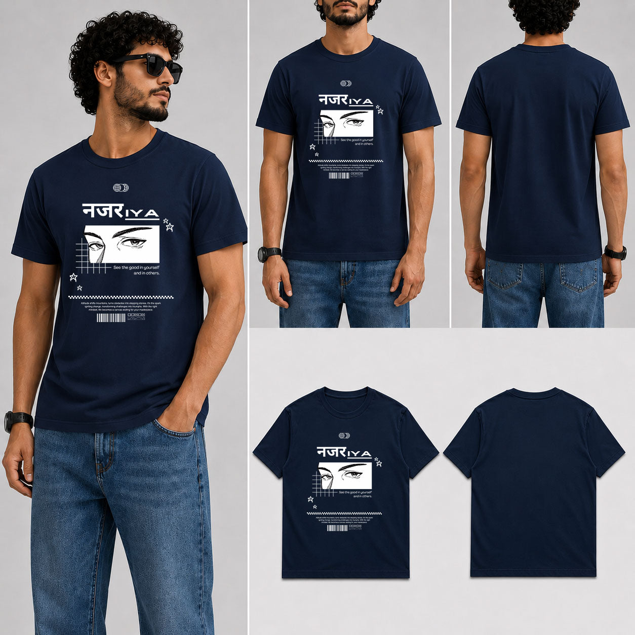 Najariya Male Round Neck Half Sleeve T-Shirt