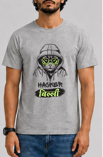 HACKER BILLI Male Round Neck Half Sleeve T-Shirt