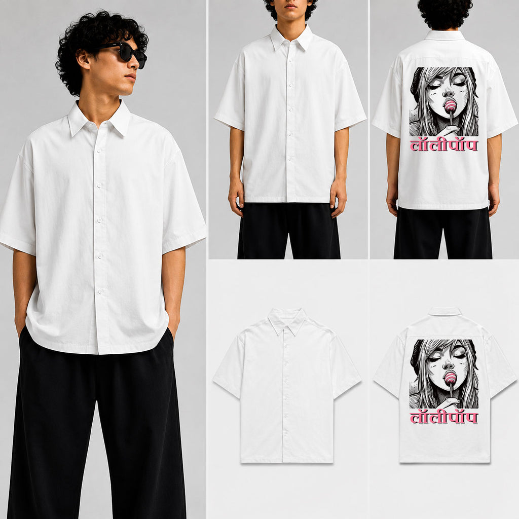 Girl with Lollipop Unisex Oversized Shirt for man & women