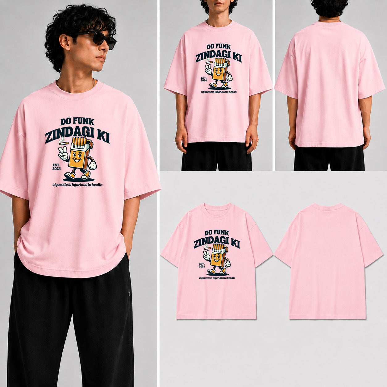 DO FUNK ZINDAGI KI Unisex Oversized Standard T-Shirt for man & women