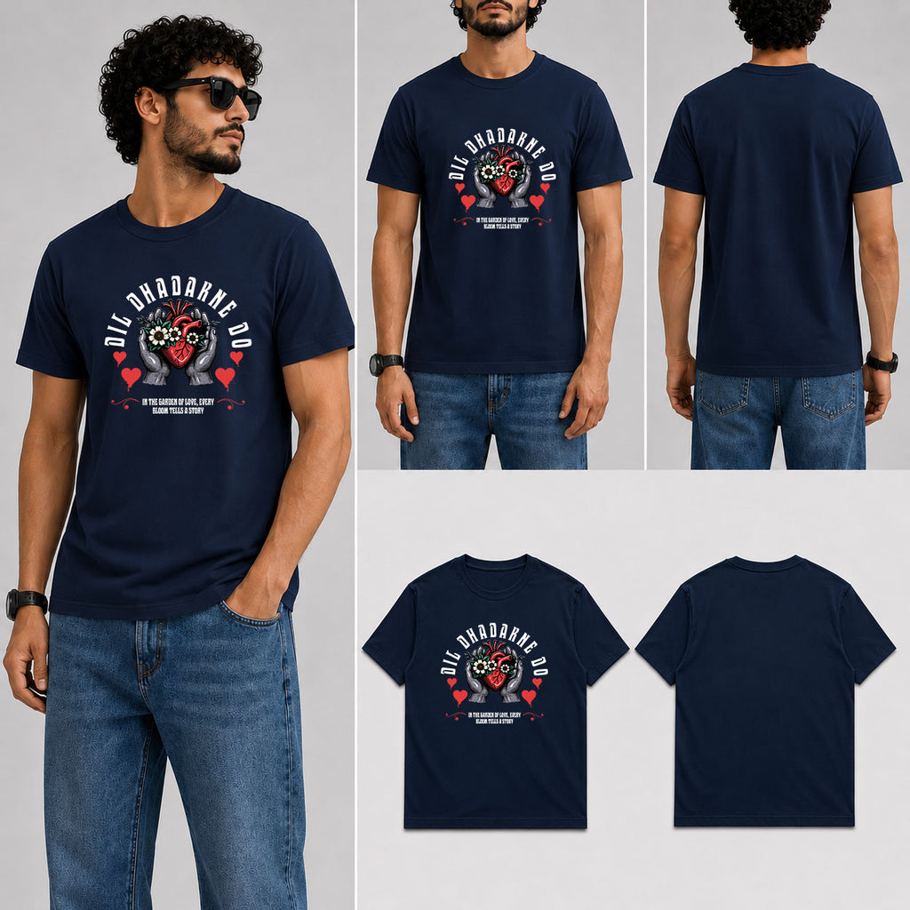 Dil dhadakne do Male Round Neck Half Sleeve T-Shirt