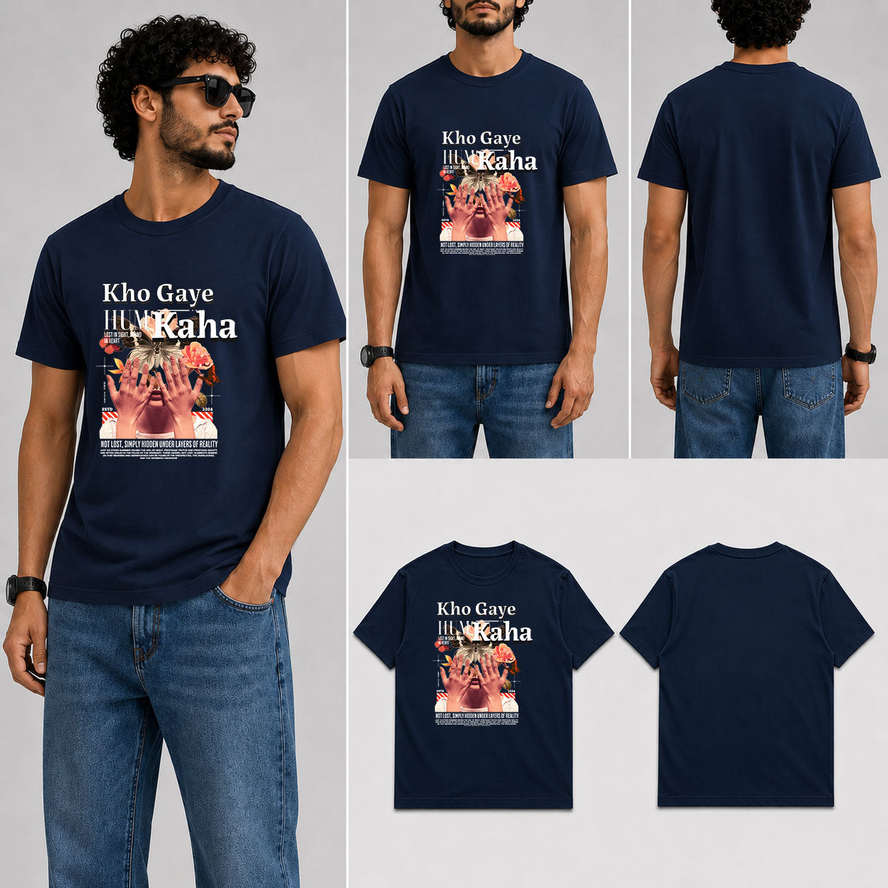 Kho Gaye Hum Kaha Male Round Neck Half Sleeve T-Shirt