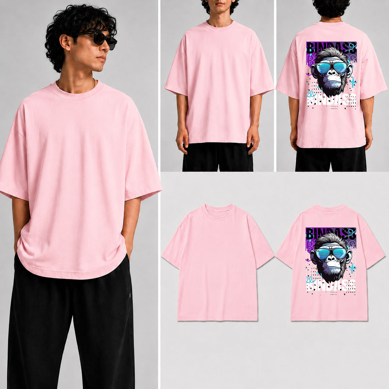 Bindass Unisex Oversized Standard T-Shirt for man & women