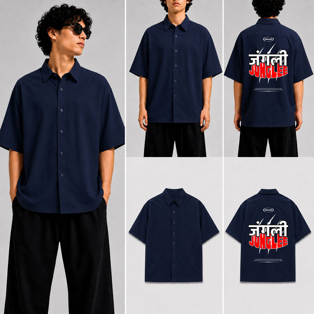 JUNGLEE Unisex Oversized Shirt for man & women