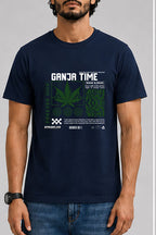 Ganja Time Male Round Neck Half Sleeve T-Shirt