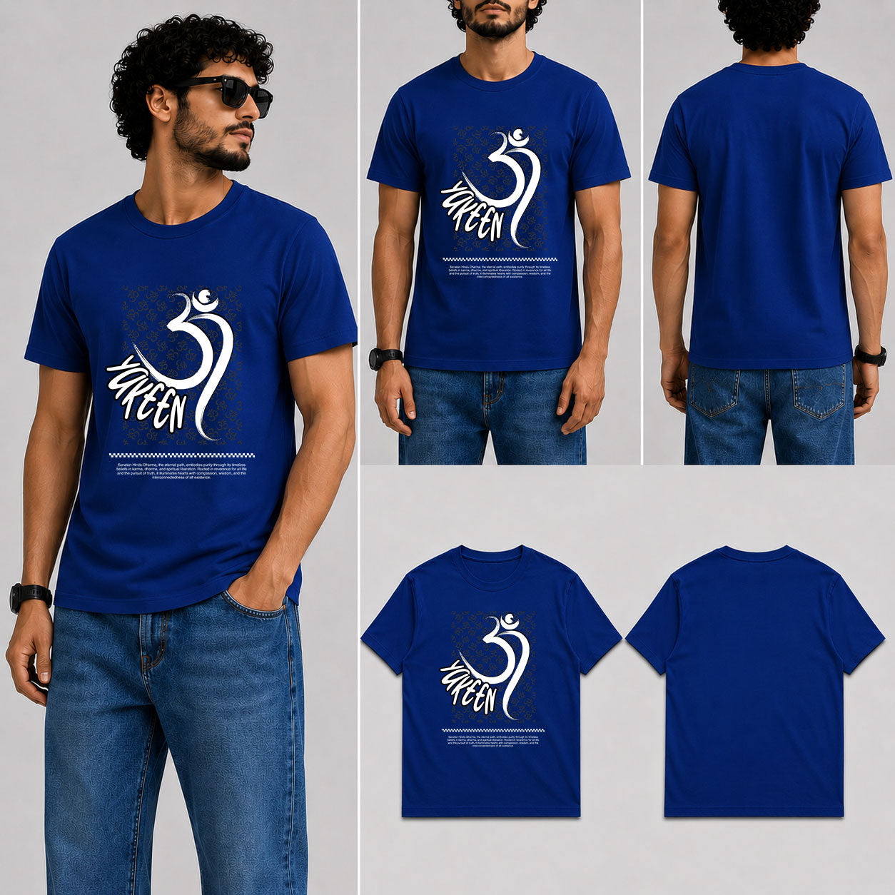 YAKEEN Male Round Neck Half Sleeve T-Shirt