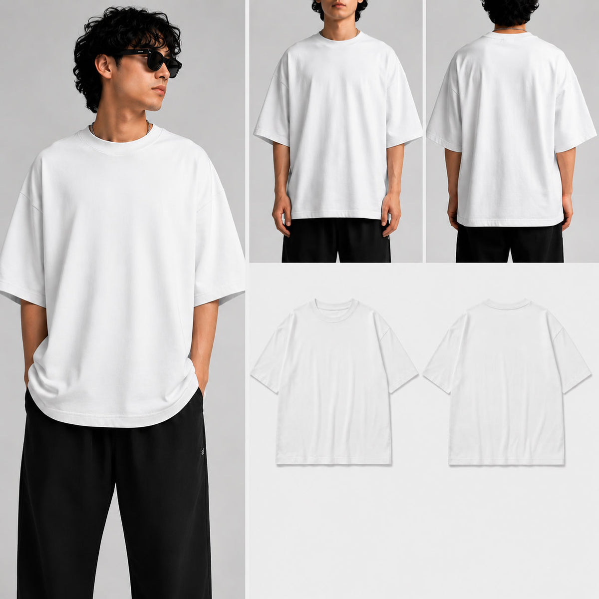 Plain WHITE Unisex Oversized Standard T-Shirt for man & women