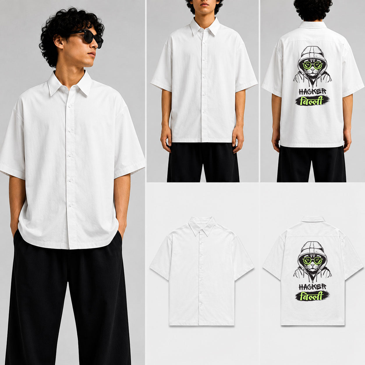 HACKER BILLI Unisex Oversized Shirt for man & women
